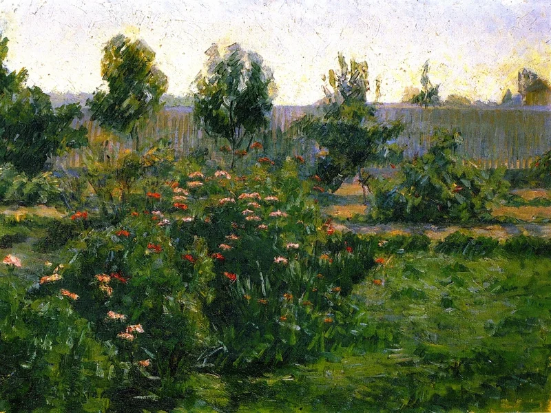 1857-Lucy Angeline Bacon - Paesaggio del giardino